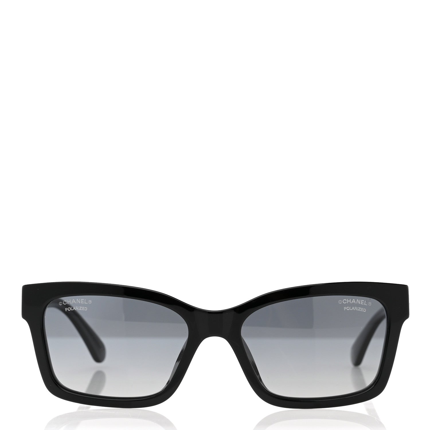 Chanel Acetate Polarized Square Sunglasses 5417-A Black 2 of 8