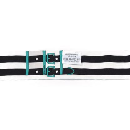 Hermes Silk Rocabar Twilly White Gris Perle Menthe 3 of 10