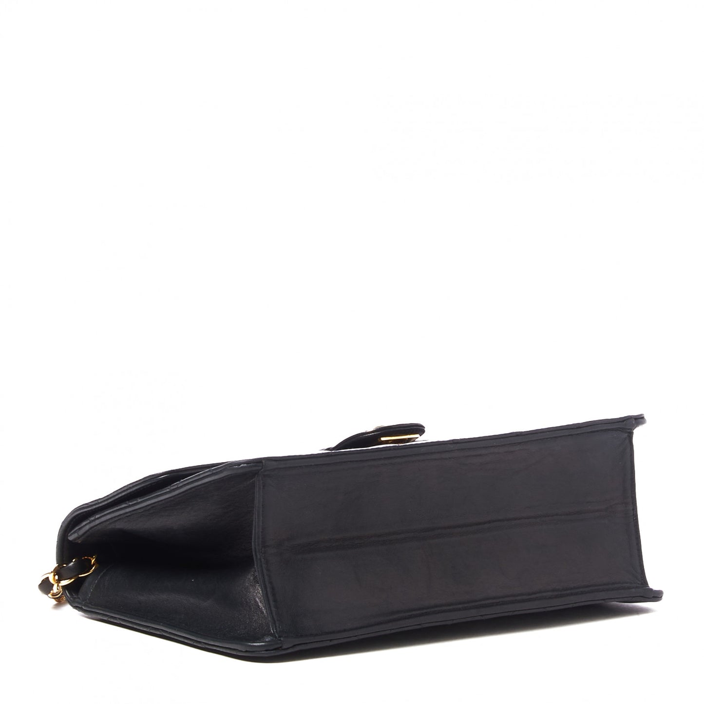 Lambskin Quilted Small Single Flap Bag Black