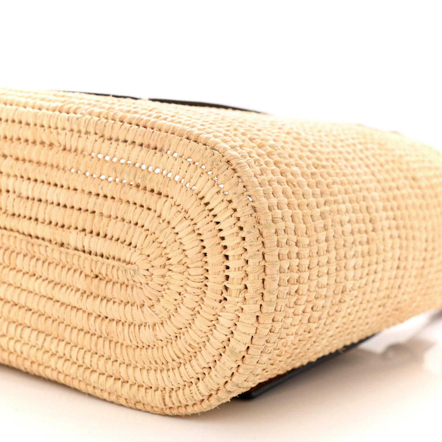 Raffia Small Square Basket Tote Bag Natural Tan