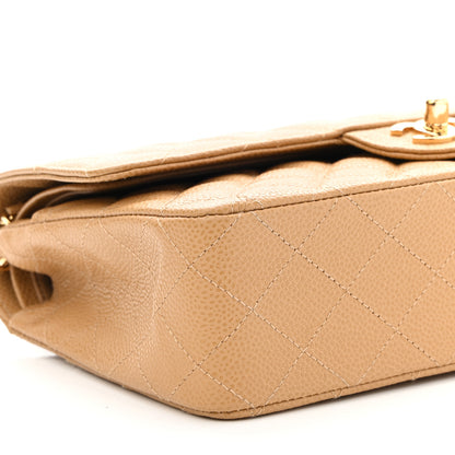 Chanel Caviar Quilted Medium Double Flap Beige 7 of 8