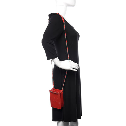 Chanel Patent Crossbody CC Phone Holder Red 2 of 11
