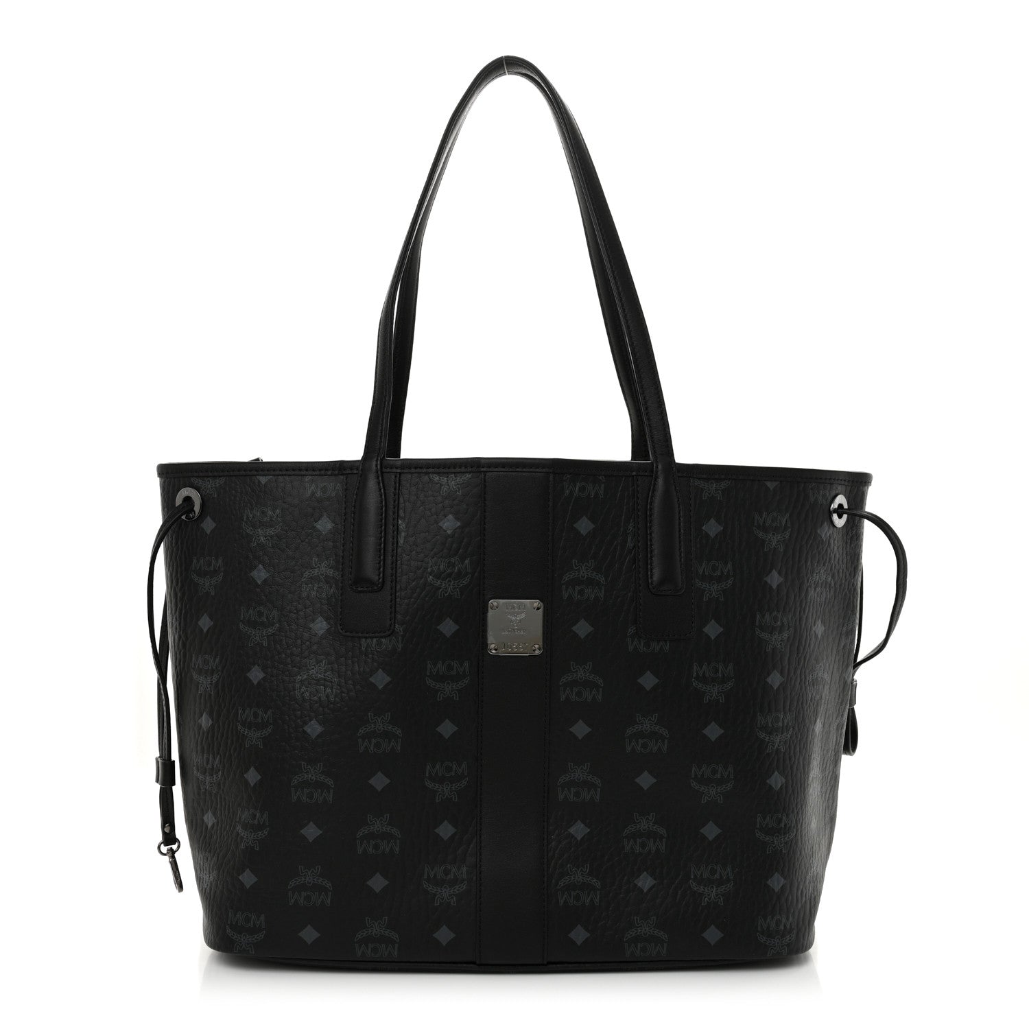 MCM Visetos Medium Liz Reversible Shopper Tote Black 1 of 18