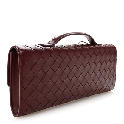 Bottega Veneta Nappa Intrecciato Long Andiamo Top Handle Clutch Barolo 3 of 6
