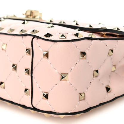 Valentino Garavani Nappa Small Rockstud Spike Shoulder Bag Water Rose 9 of 10