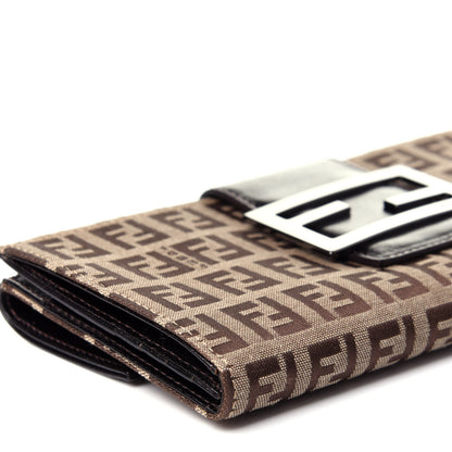 Fendi Zucchino Forever Continental Wallet Brown 6 of 10