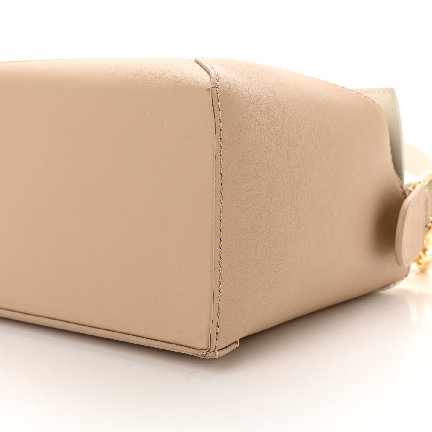 Classic Calfskin Small Puzzle Edge Bag Soft White Paper Craft