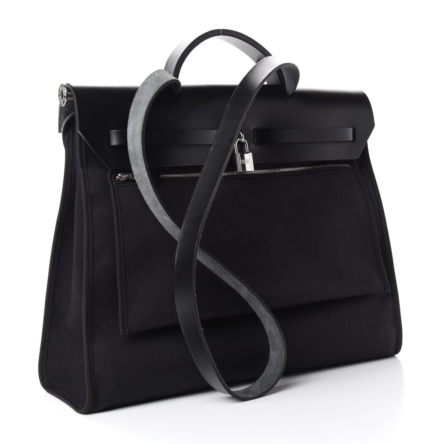 Hermes Toile Vache Hunter Herbag Zip 39 MM Black 3 of 9