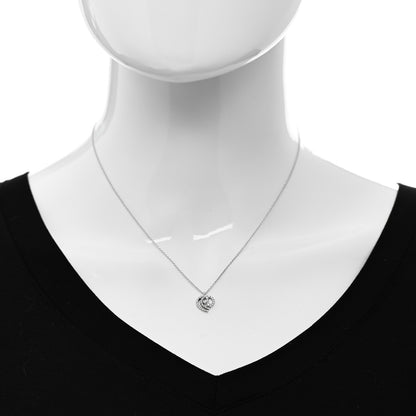 Tiffany Platinum Diamond Enchant Heart Pendant Necklace 2 of 6