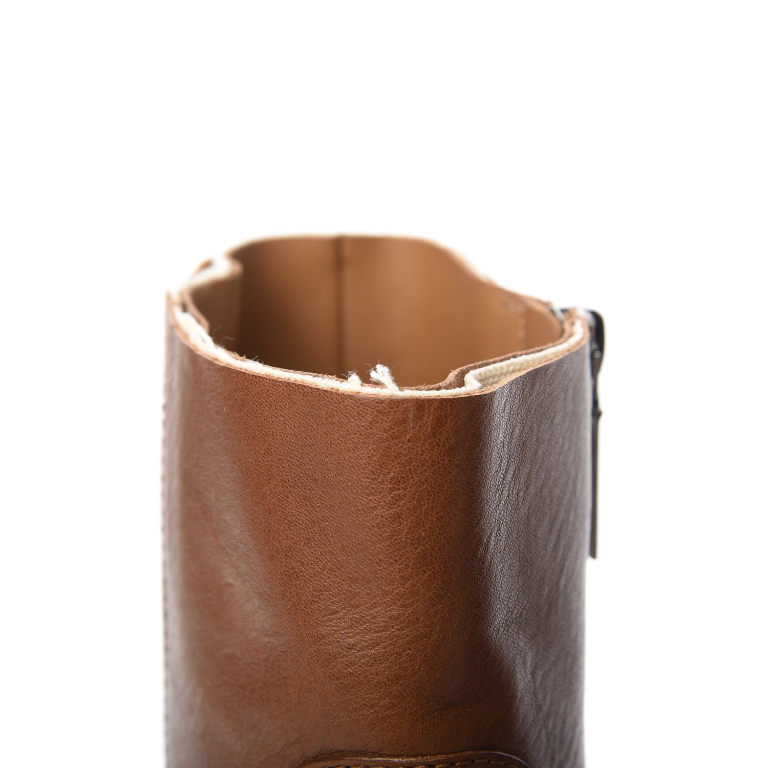 Saint Laurent Calfskin Theo 95 Zip Boot 38.5 Cognac 10 of 11
