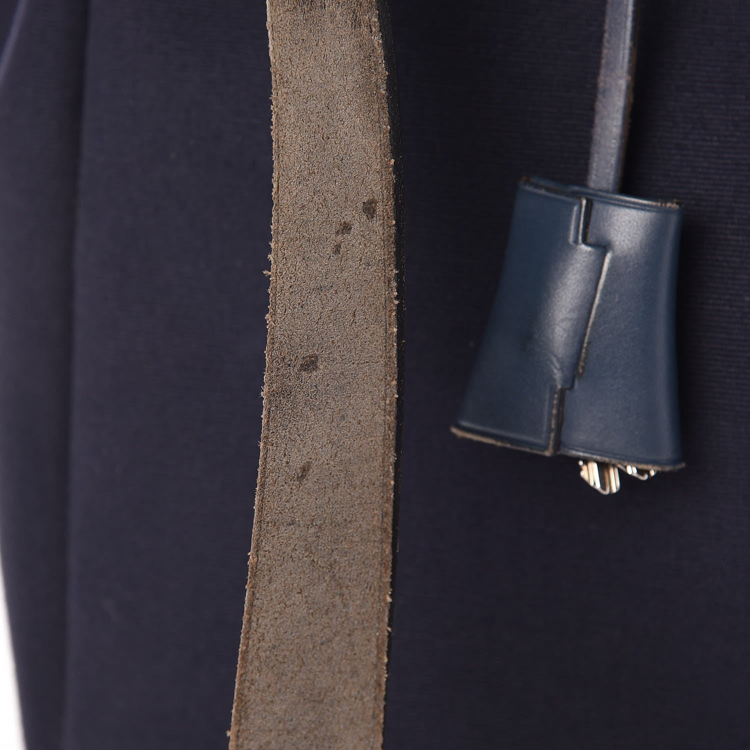 Hermes Toile Vache Calfskin Herbag 30 PM Navy Bleu Natural 17 of 20
