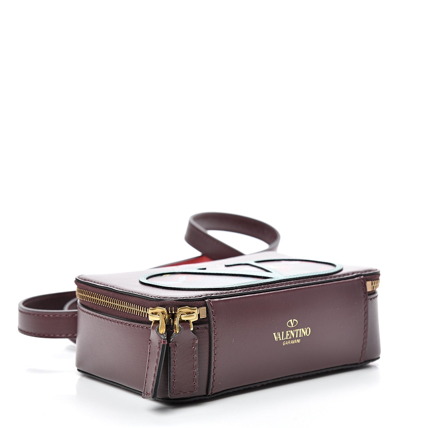 Valentino Garavani X UNDERCOVER Smooth Calfskin Graphic Print VSling Crossbody Bag Rubin 3 of 10