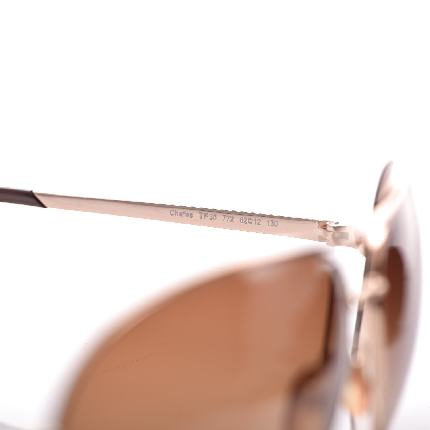 Tom Ford Metal Charles Aviator Sunglasses TF35 Gold 5 of 7