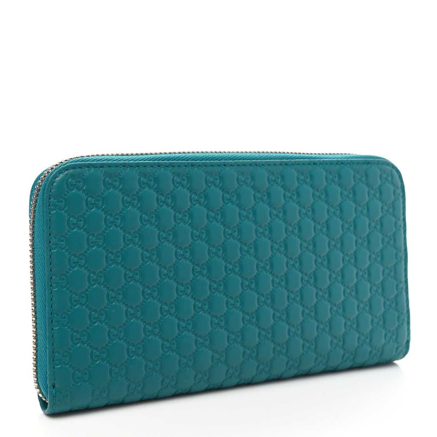 Microguccissima Zip Around Wallet Deep Cobalt
