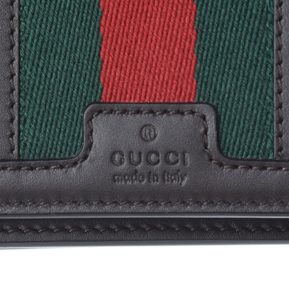 Gucci Monogram Web Strap Wallet Dark Brown 9 of 11