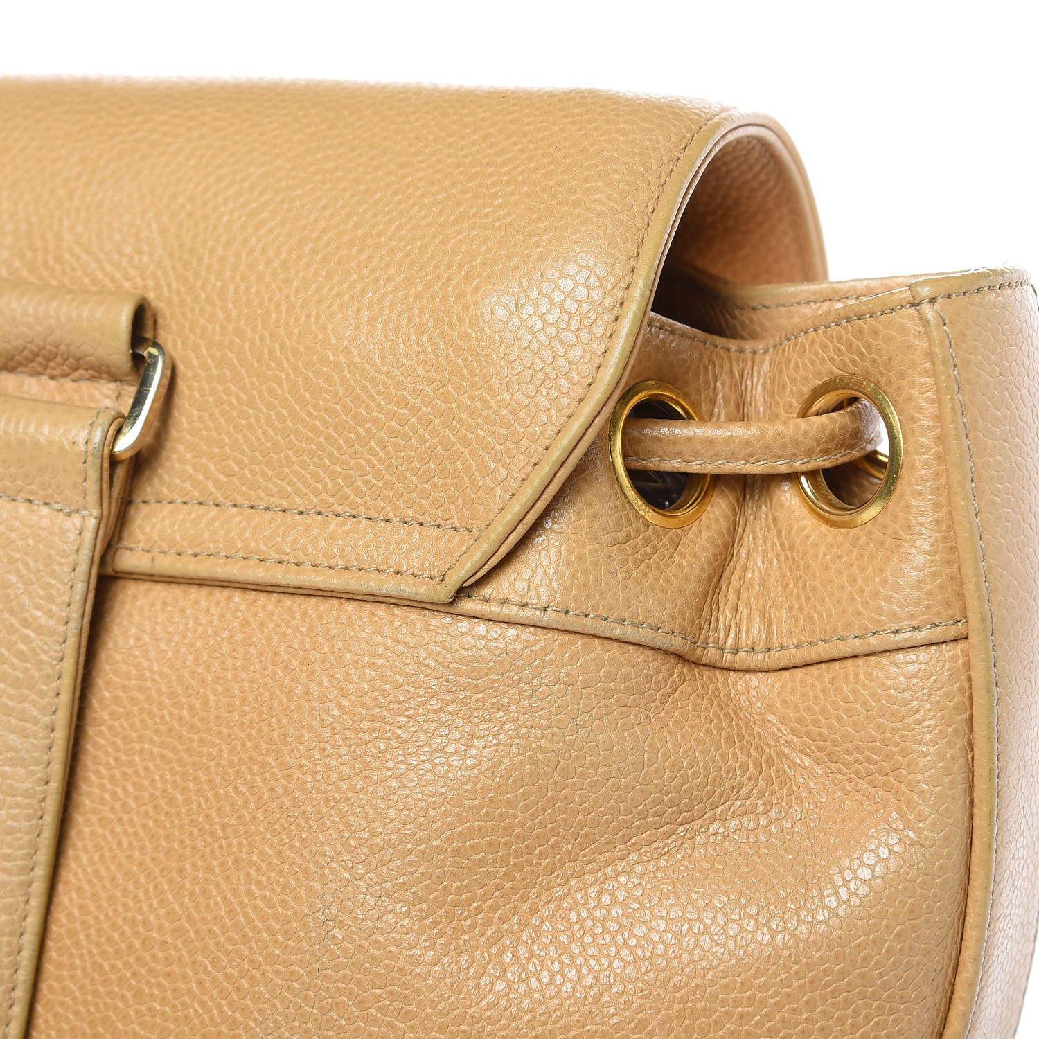 Chanel Caviar CC Sling Backpack Beige 11 of 12