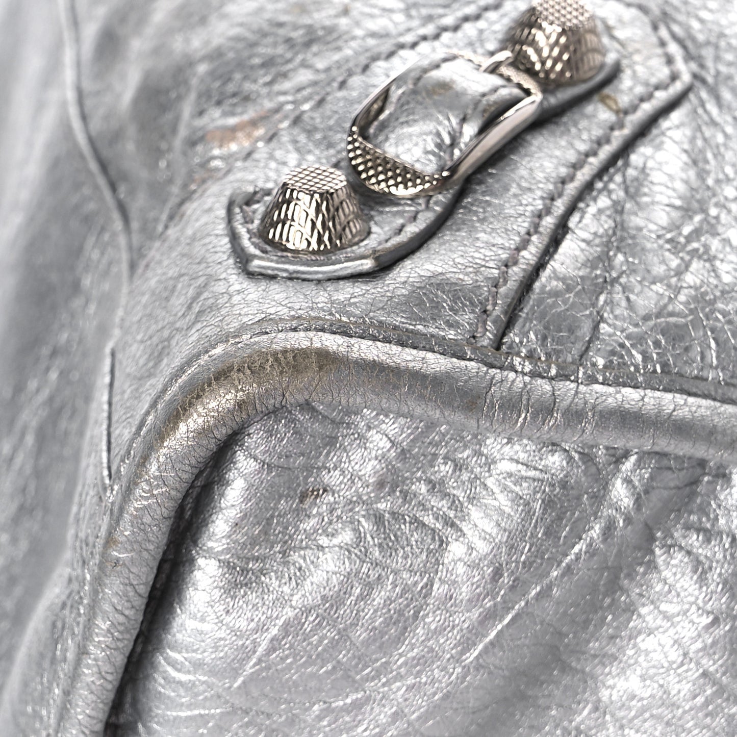 Metallic Agneau Giant 12 Silver Hardware City Gris Aluminum