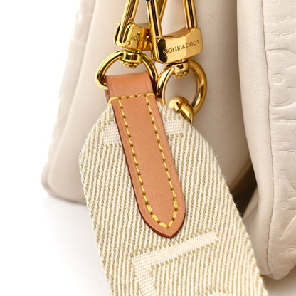 Louis Vuitton Lambskin Embossed Monogram Coussin PM Beige Cream 17 of 18