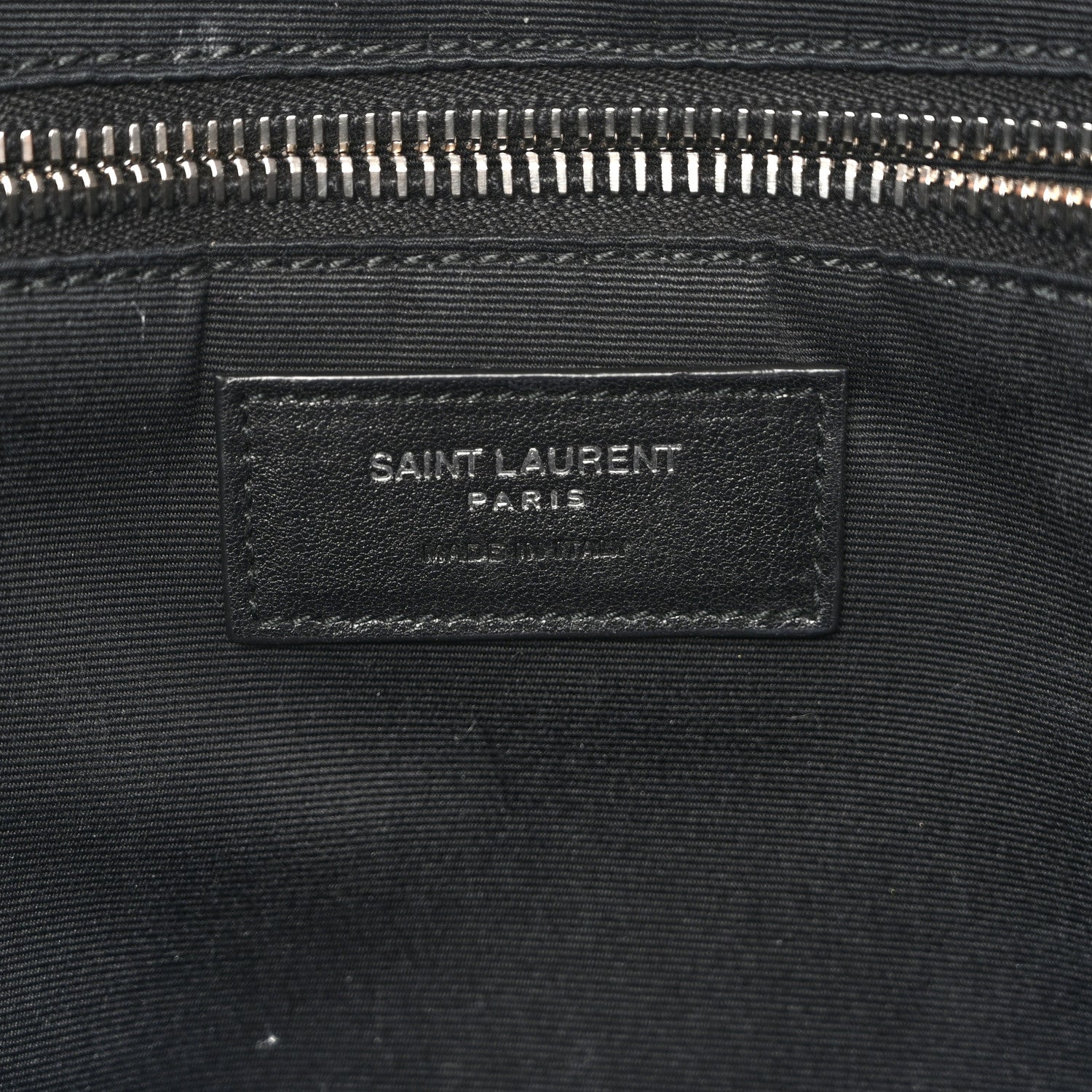 Saint Laurent Raffia Linen Calfskin Small Rive Gauche Tote Black 6 of 14
