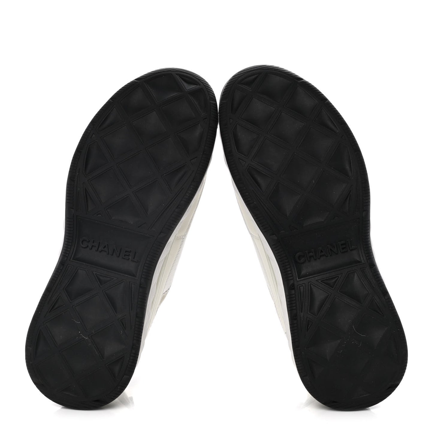 Fabric Calfskin Suede CC Sneakers 36 Ivory Black