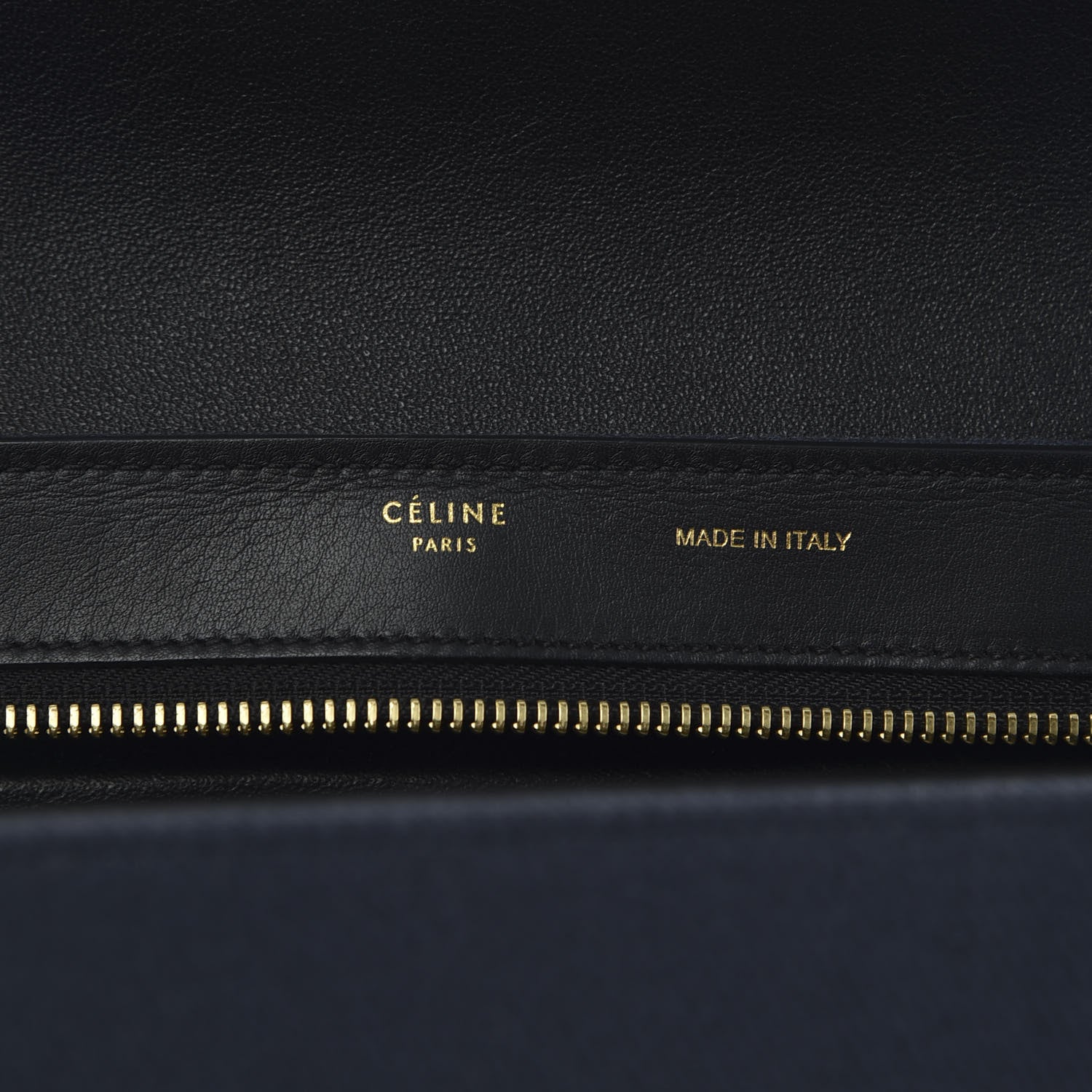 Celine Smooth Calfskin Linen Small Tri-Color Trapeze Black Navy Blue 7 of 8