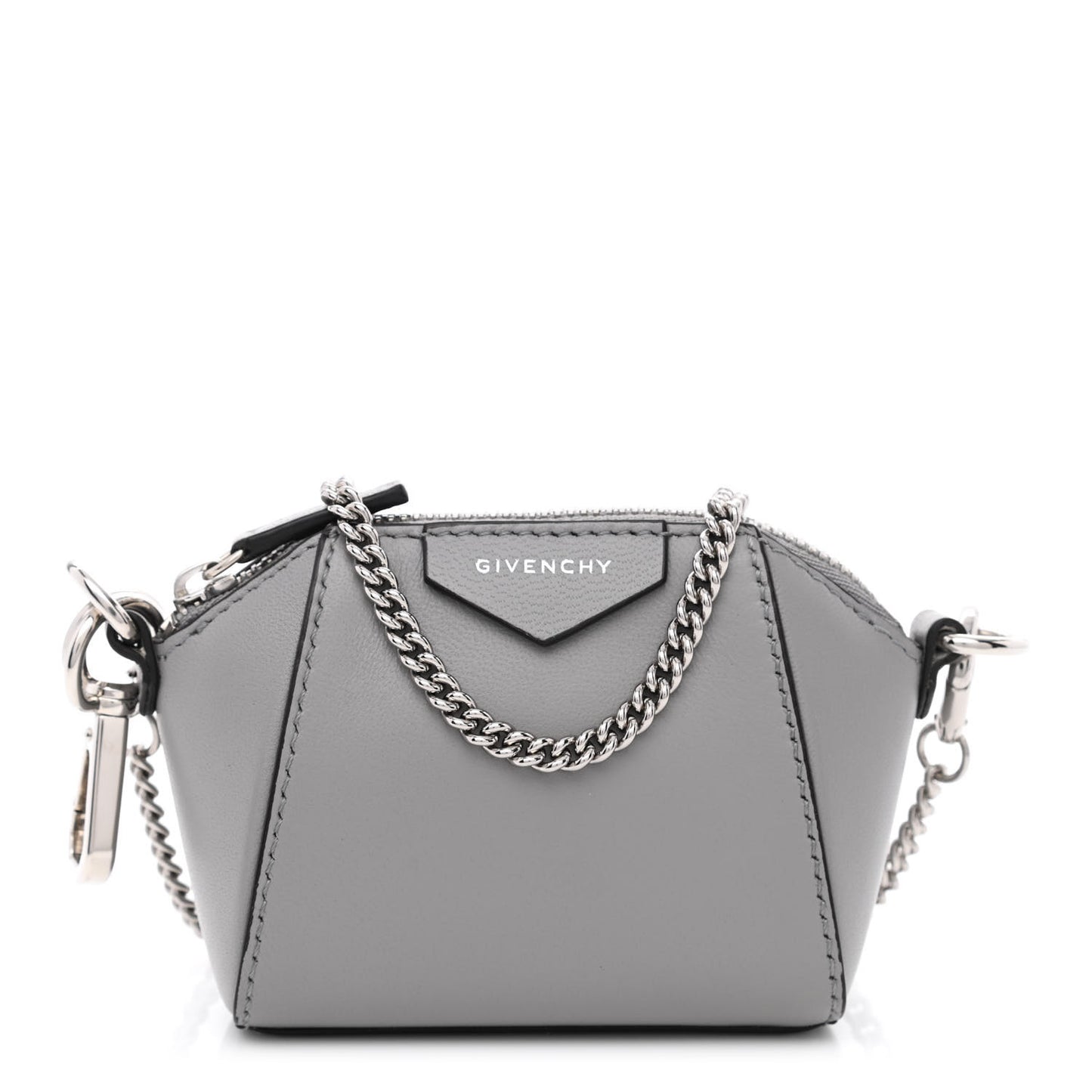 Lambskin Baby Antigona with Chain Grey