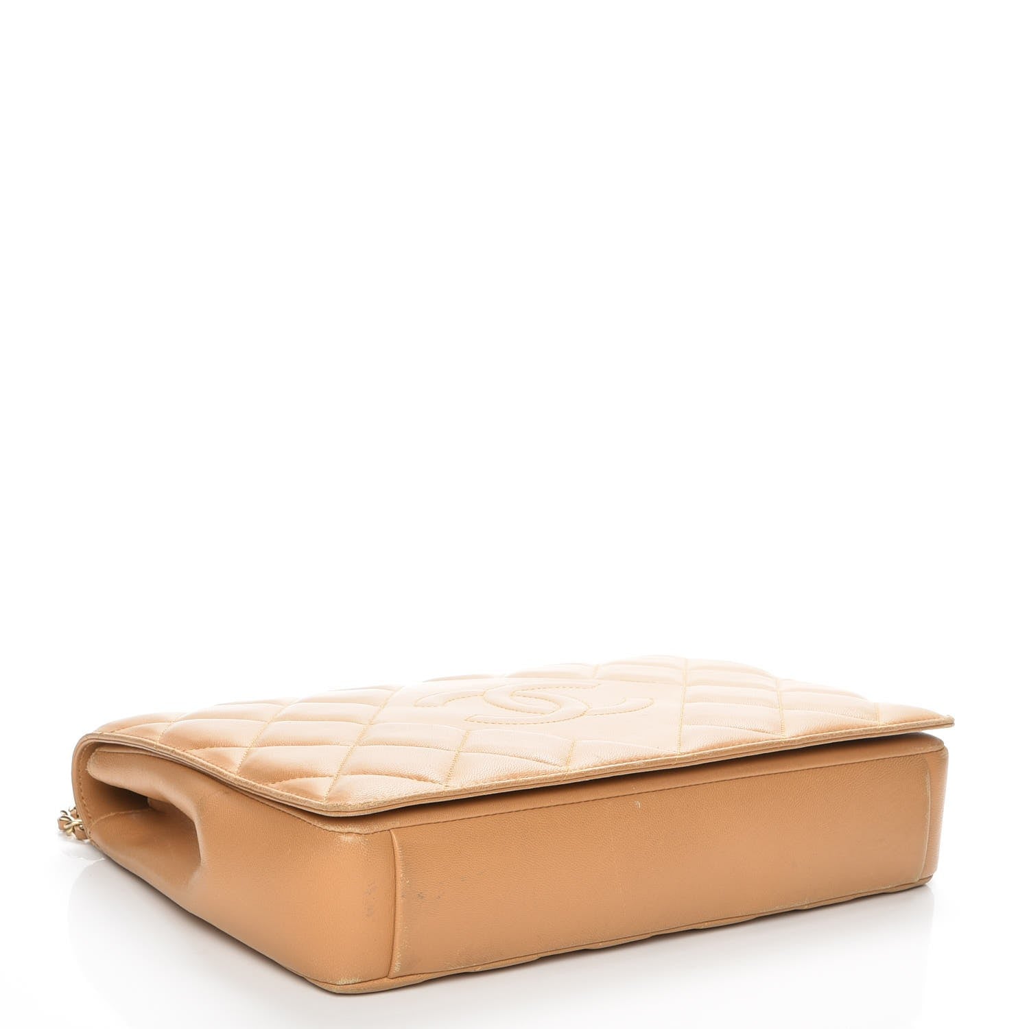 Chanel Lambskin Quilted Medium Diamond CC Flap Beige 4 of 11