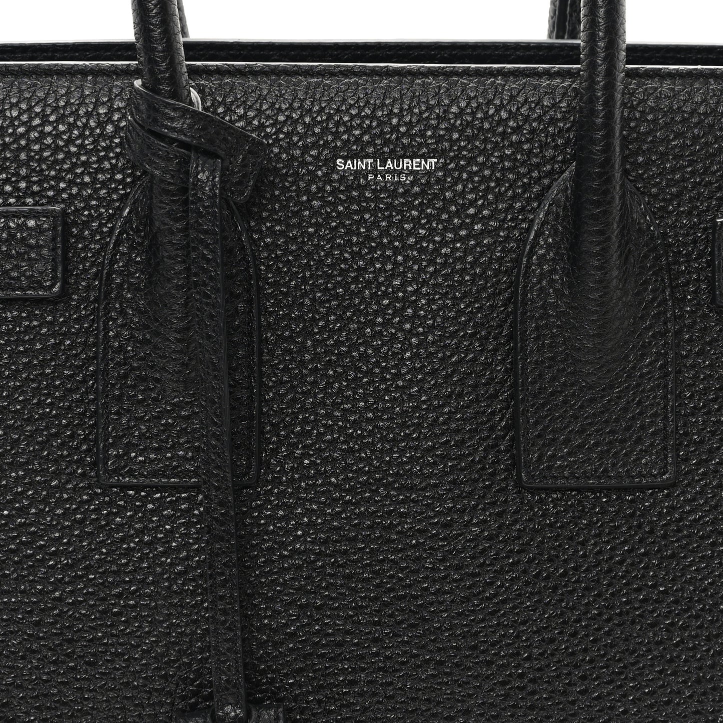 Grained Calfskin Small Sac De Jour Black