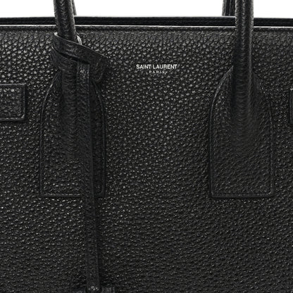 Saint Laurent Grained Calfskin Small Sac De Jour Black 8 of 11