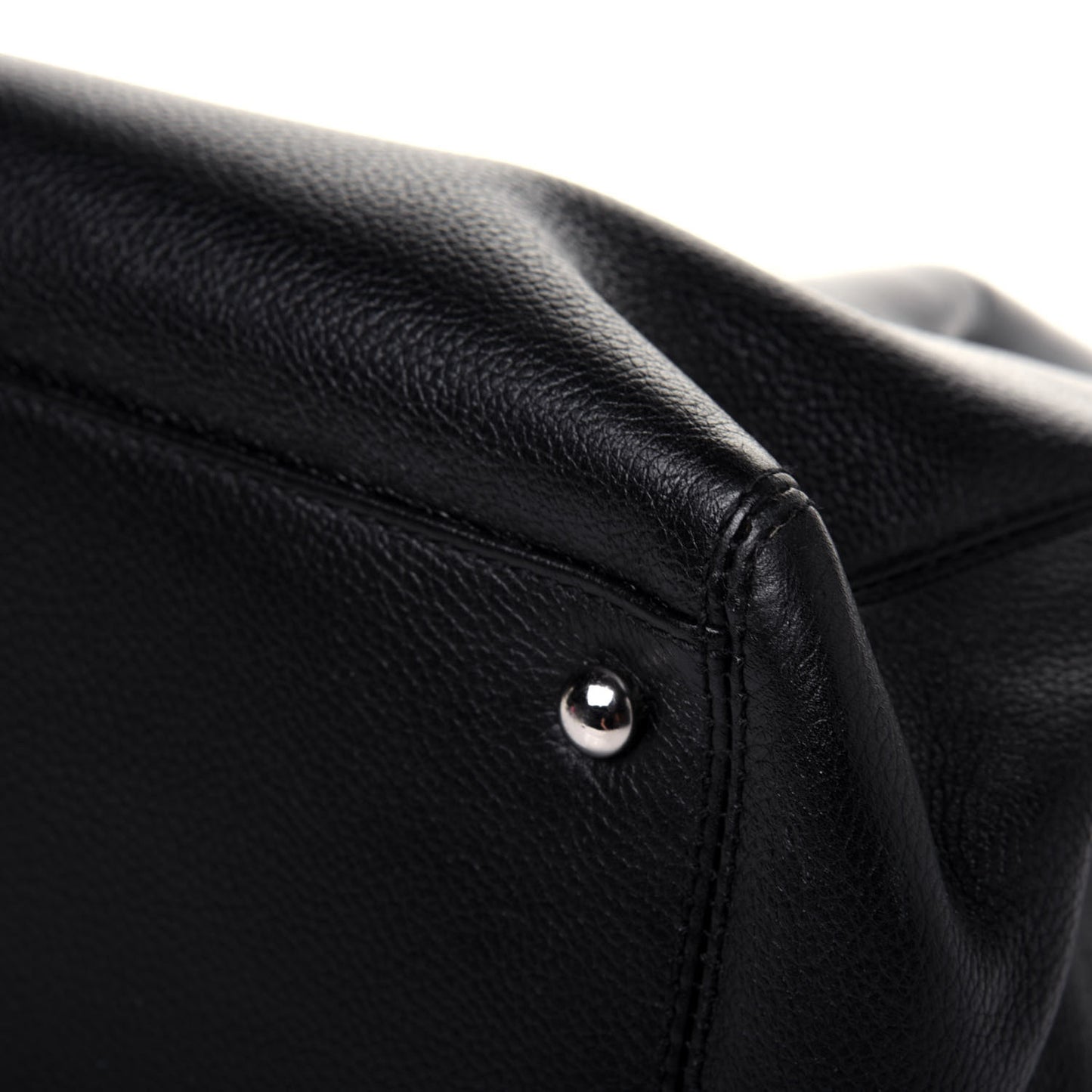 Calfskin Small Cerf Executive Shopper Tote Black