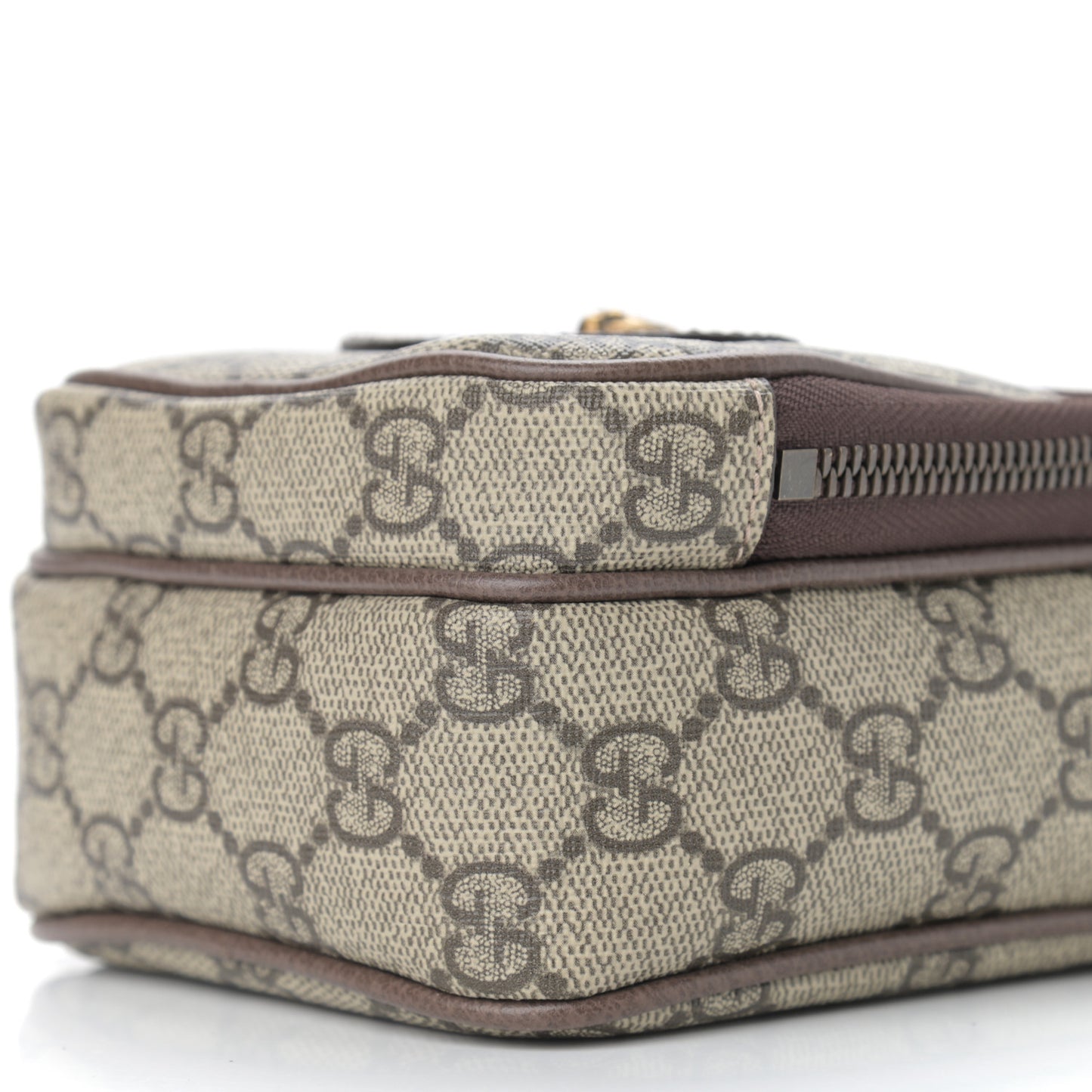 GG Supreme Monogram Mini Neo Vintage Double Zip Messenger Bag Beige New Acero Crop