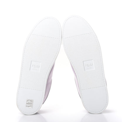 Fendi X JOSHUA VIDES Nappa Rockoclick Slip On Sneakers 41 Pink Xiloph White Black 7 of 10