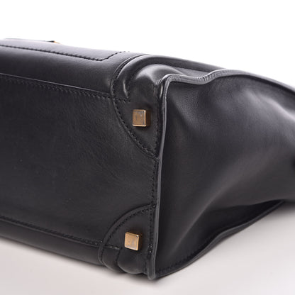 Celine Smooth Calfskin Micro Luggage Black 10 of 11