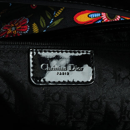Christian Dior Canvas Floral Saddle Black 6 of 7