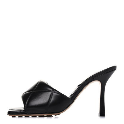 Bottega Veneta Nappa Quilted Rubber Lido Mule Sandals 38.5 Black 1 of 9