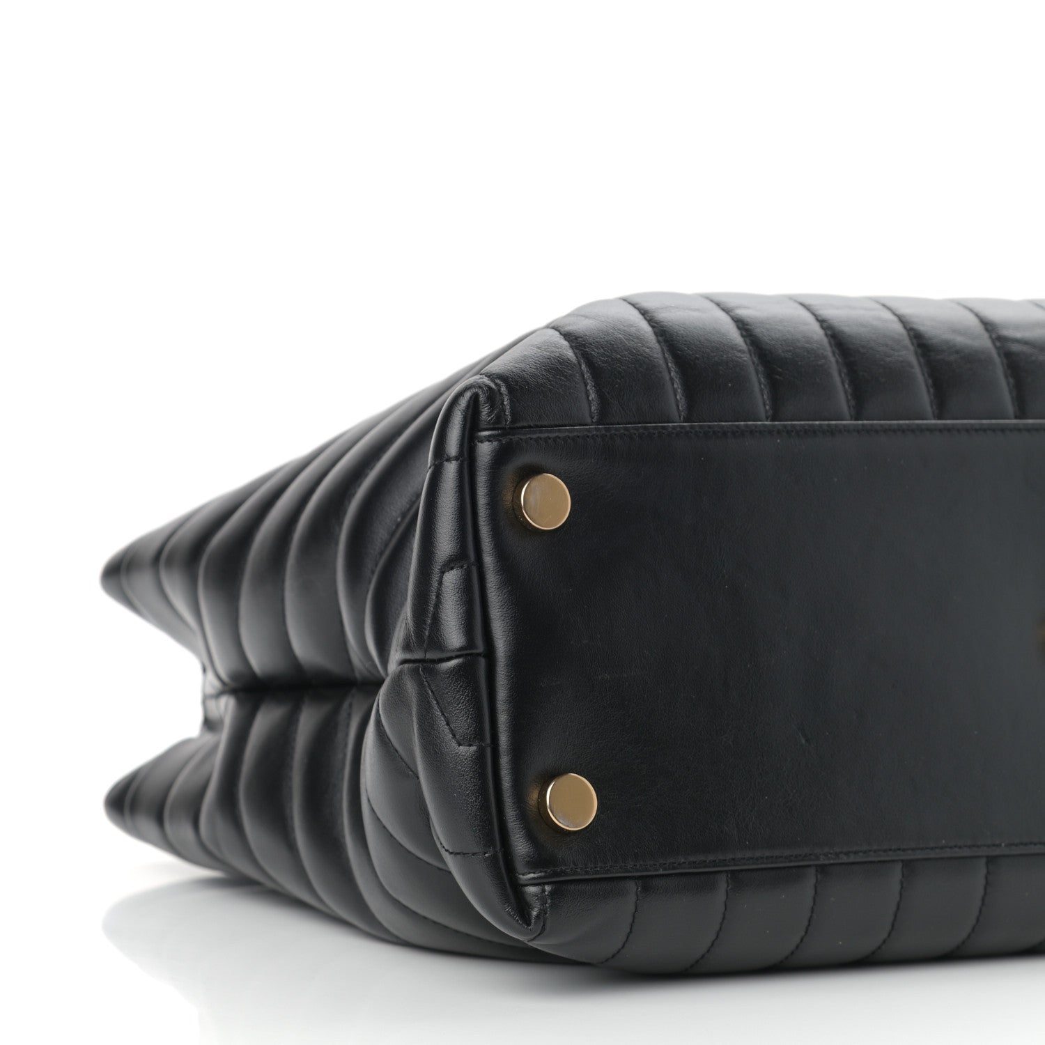 Saint Laurent Calfskin Y Quilted Monogram Large Loulou Shopper Black 8 of 10