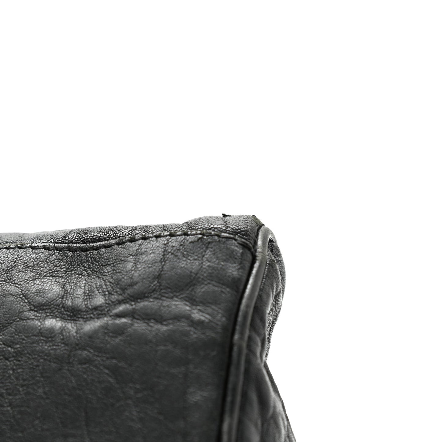 Distressed Lambskin Large Bag De Jour Tote Black