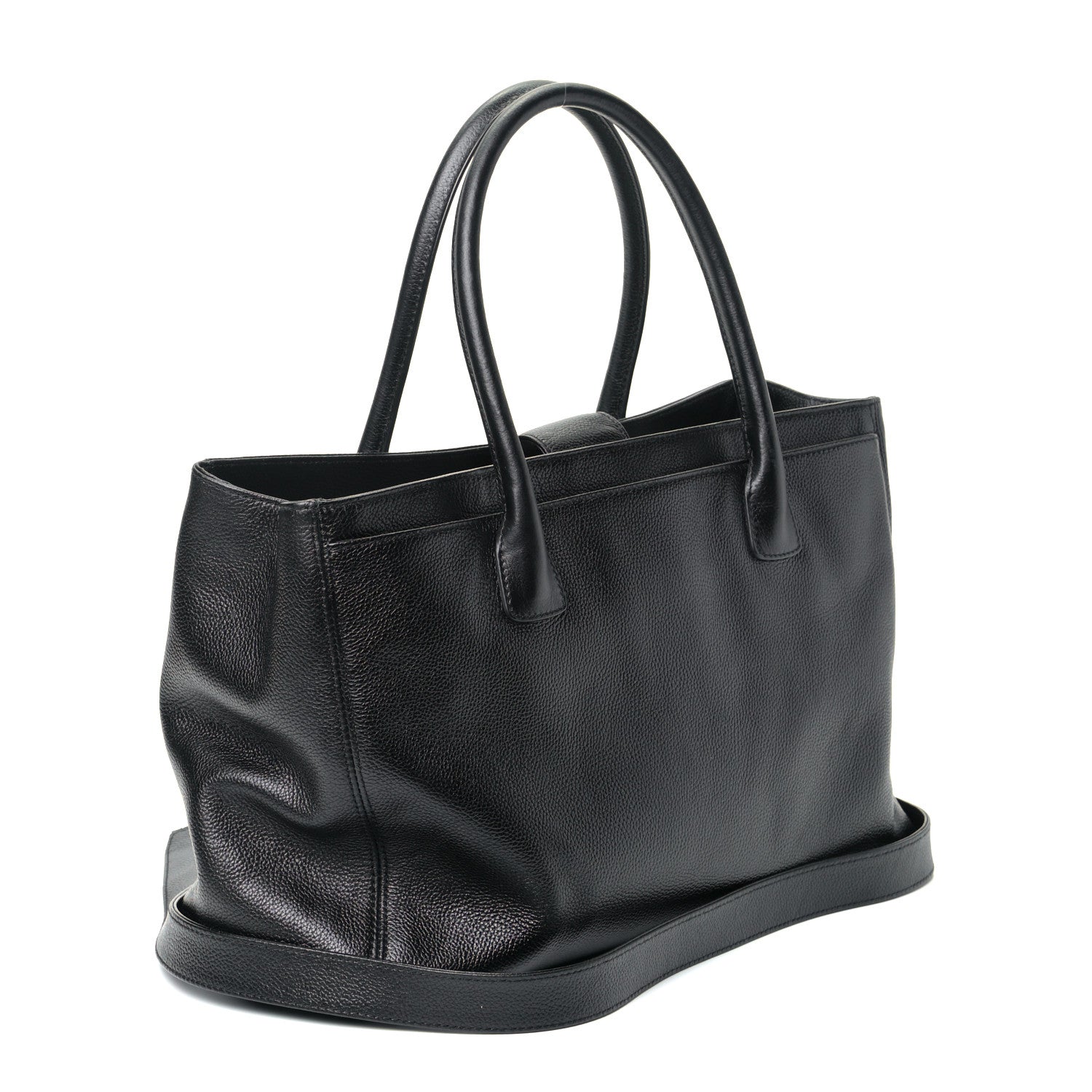 Chanel Calfskin Cerf Executive Shopper Tote Black 2 of 5