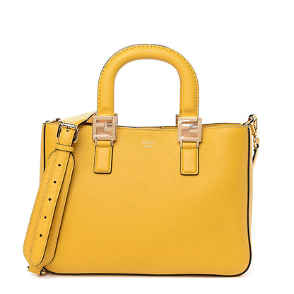 Fendi Cuoio Romano Selleria Small FF Tote Sunflower 1 of 8