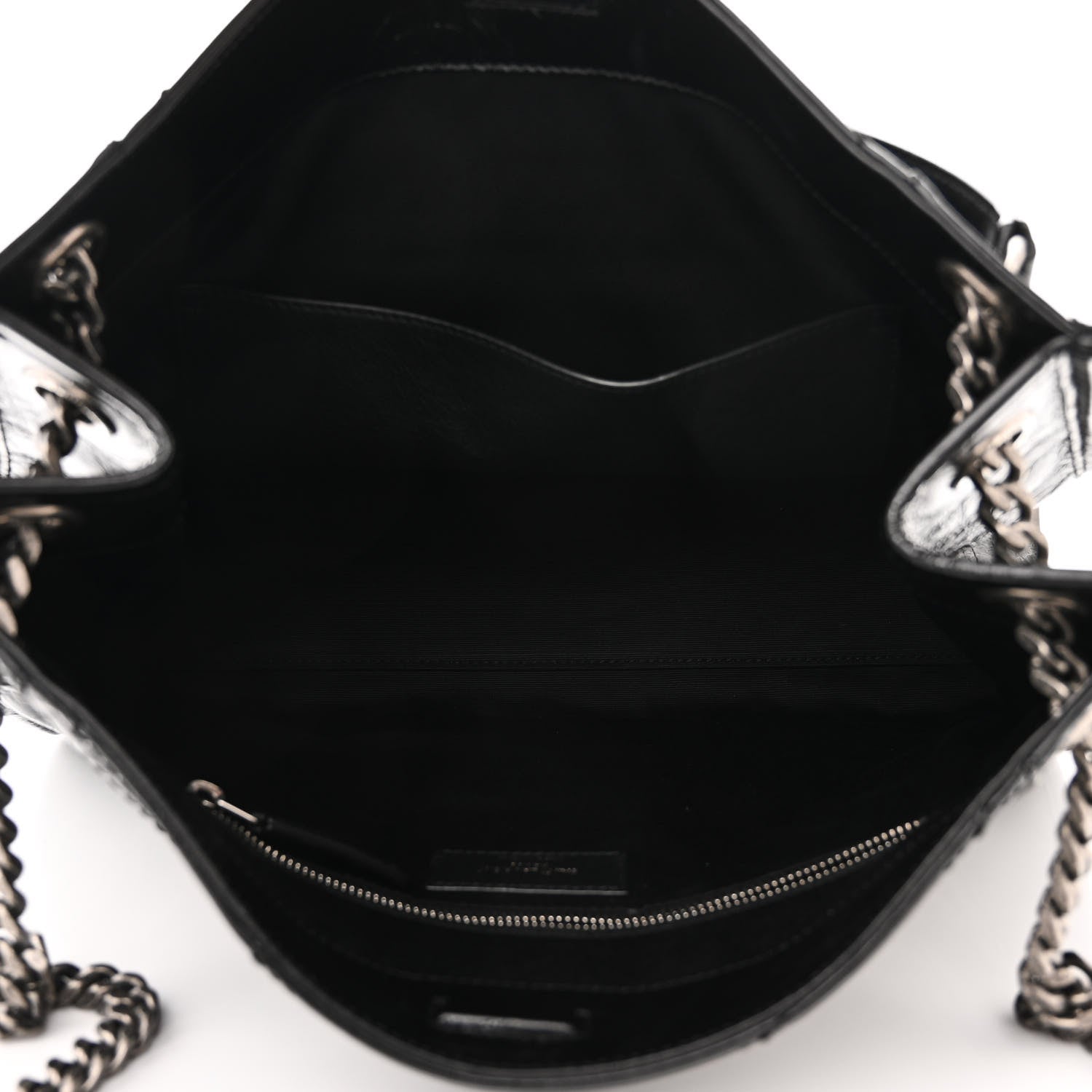 Saint Laurent SAINT LAURENT Crinkled Calfskin Matelasse Monogram Medium Niki Shopper Tote Black 5 of 10