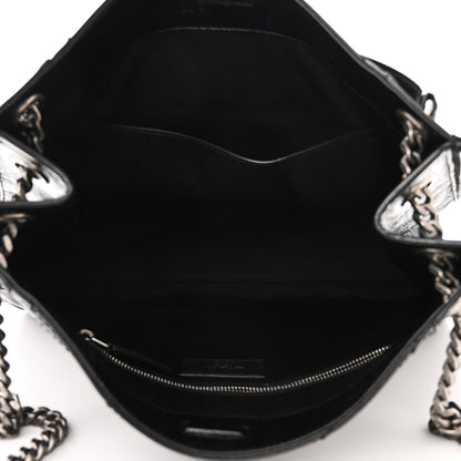 Saint Laurent SAINT LAURENT Crinkled Calfskin Matelasse Monogram Medium Niki Shopper Tote Black 5 of 10