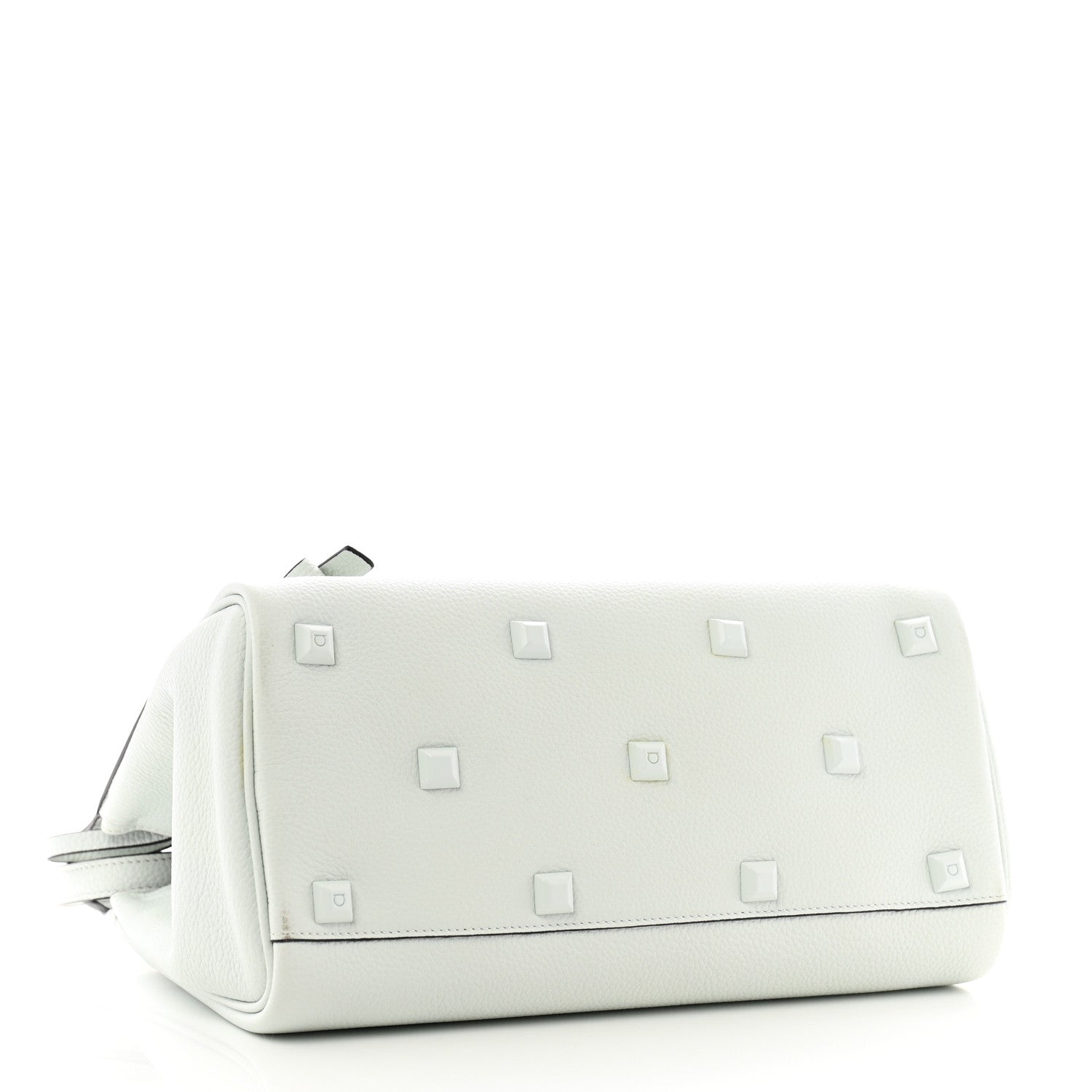 Salvatore Ferragamo Calfskin The Studio Bag Astronaut White 5 of 11