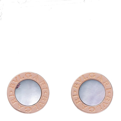 Bulgari 18K Rose Gold Mother of Pearl BVLGARI BVLGARI Stud Earrings 1 of 5