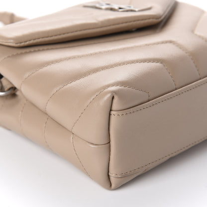 Saint Laurent Calfskin Y Quilted Monogram Toy Loulou Satchel Nude 6 of 12