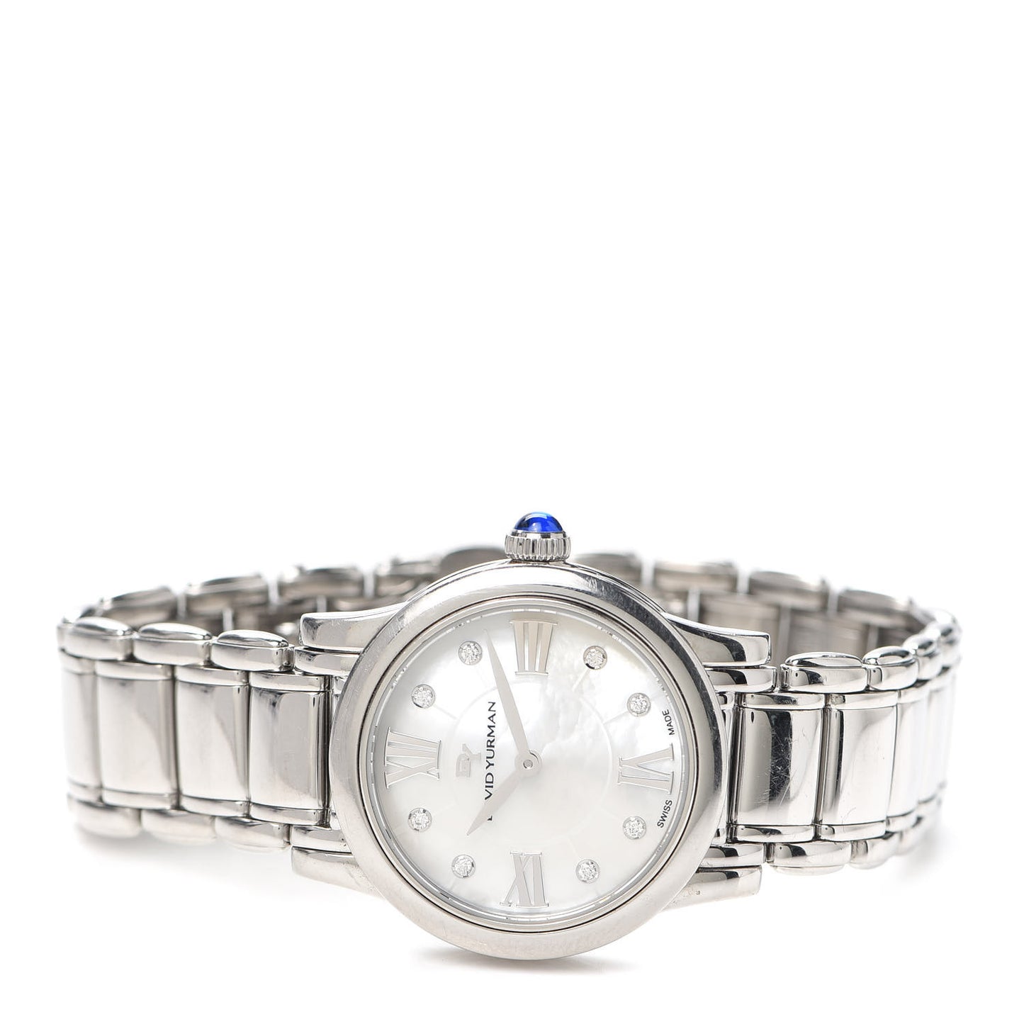 Stainless Steel Diamond Mother of Pearl 30mm Classic Quartz Watch