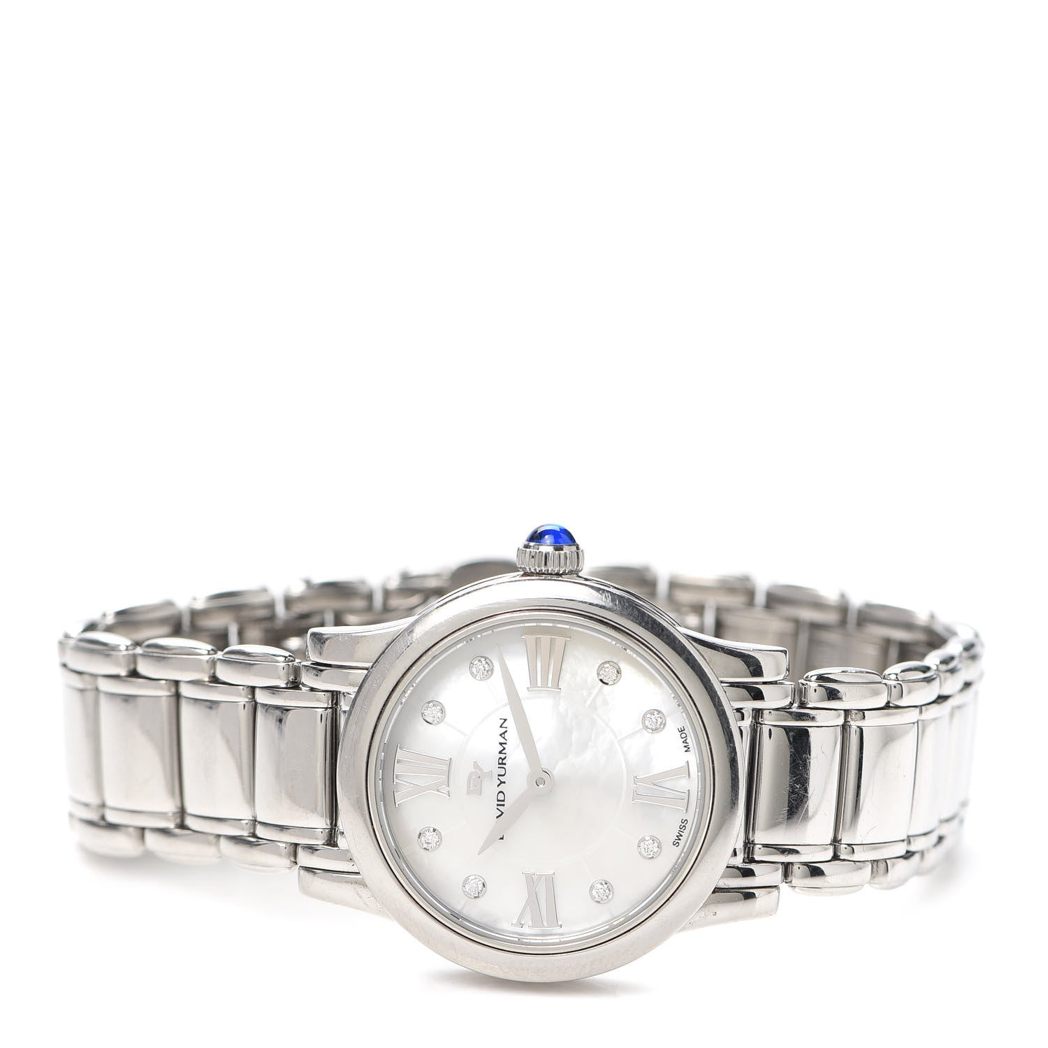 David Yurman Stainless Steel Diamond Mother of Pearl 30mm Classic Quartz Watch 2 of 5
