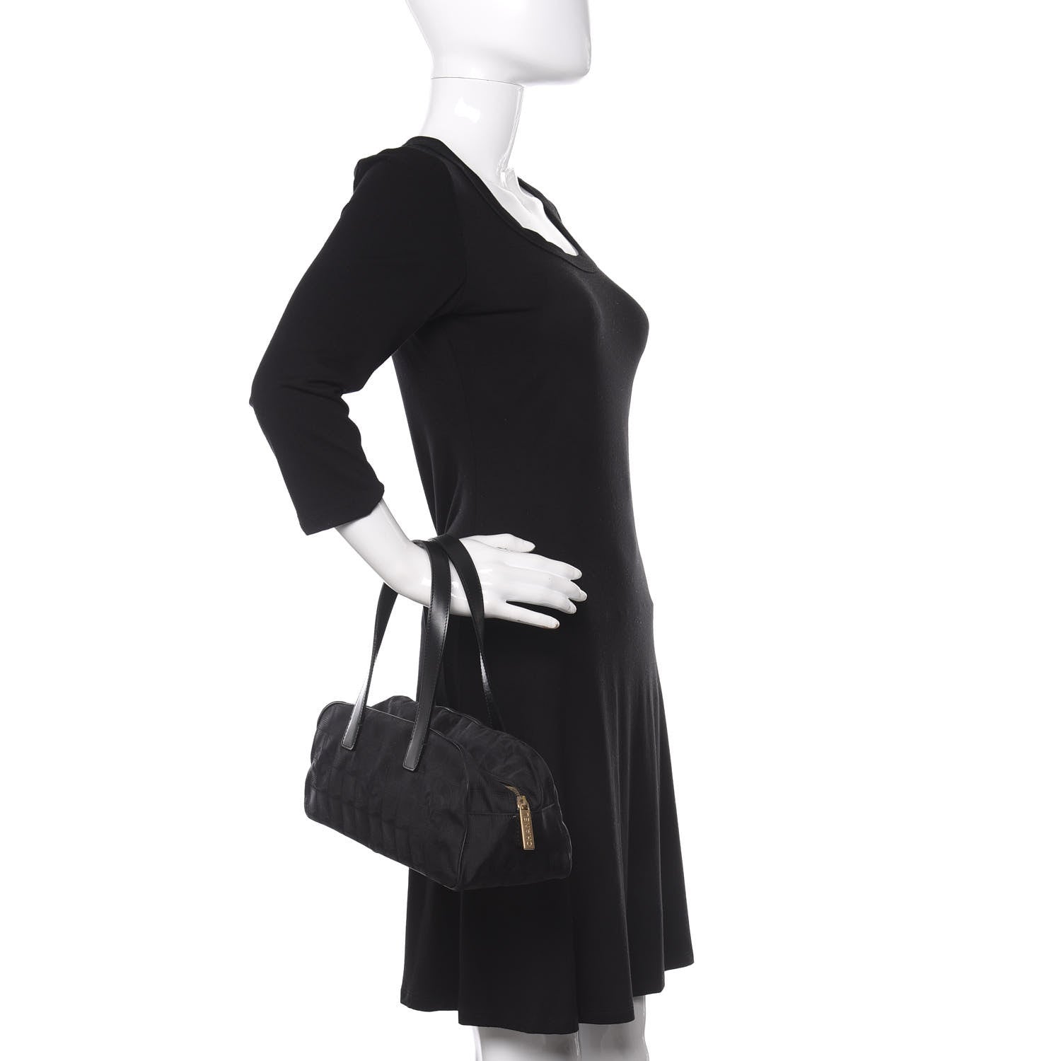 Chanel Nylon Travel Bowler Black 2 of 10