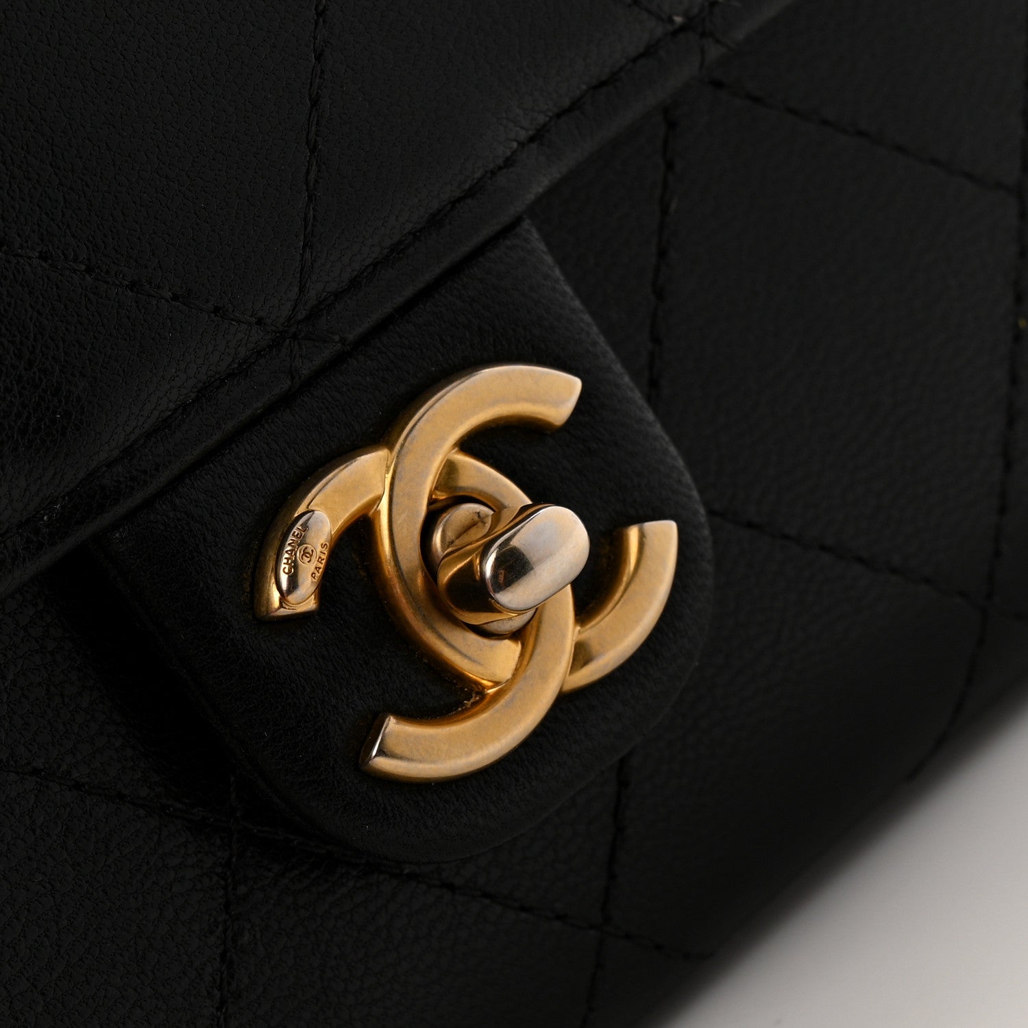 Chanel Goatskin Quilted Chic Pearls Clutch With Chain Black 13 of 16