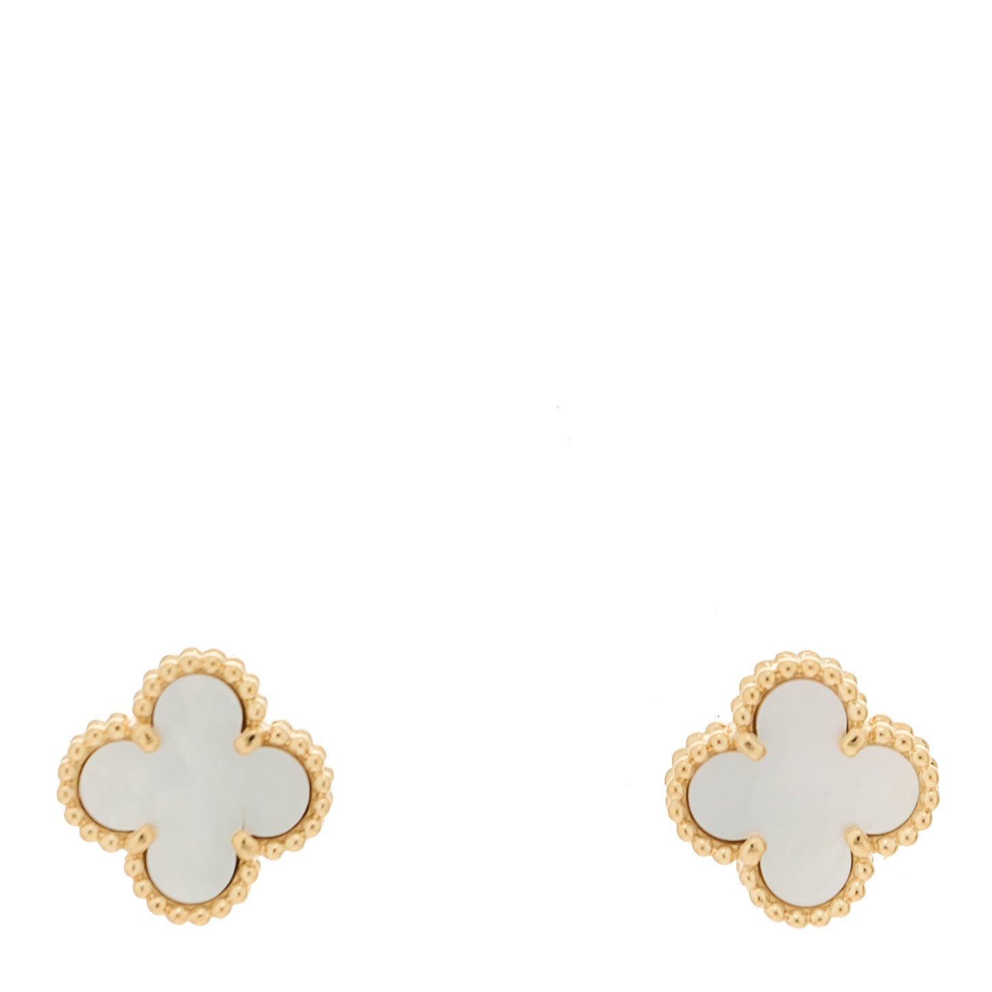 18K Yellow Gold Mother of Pearl Sweet Alhambra Earrings