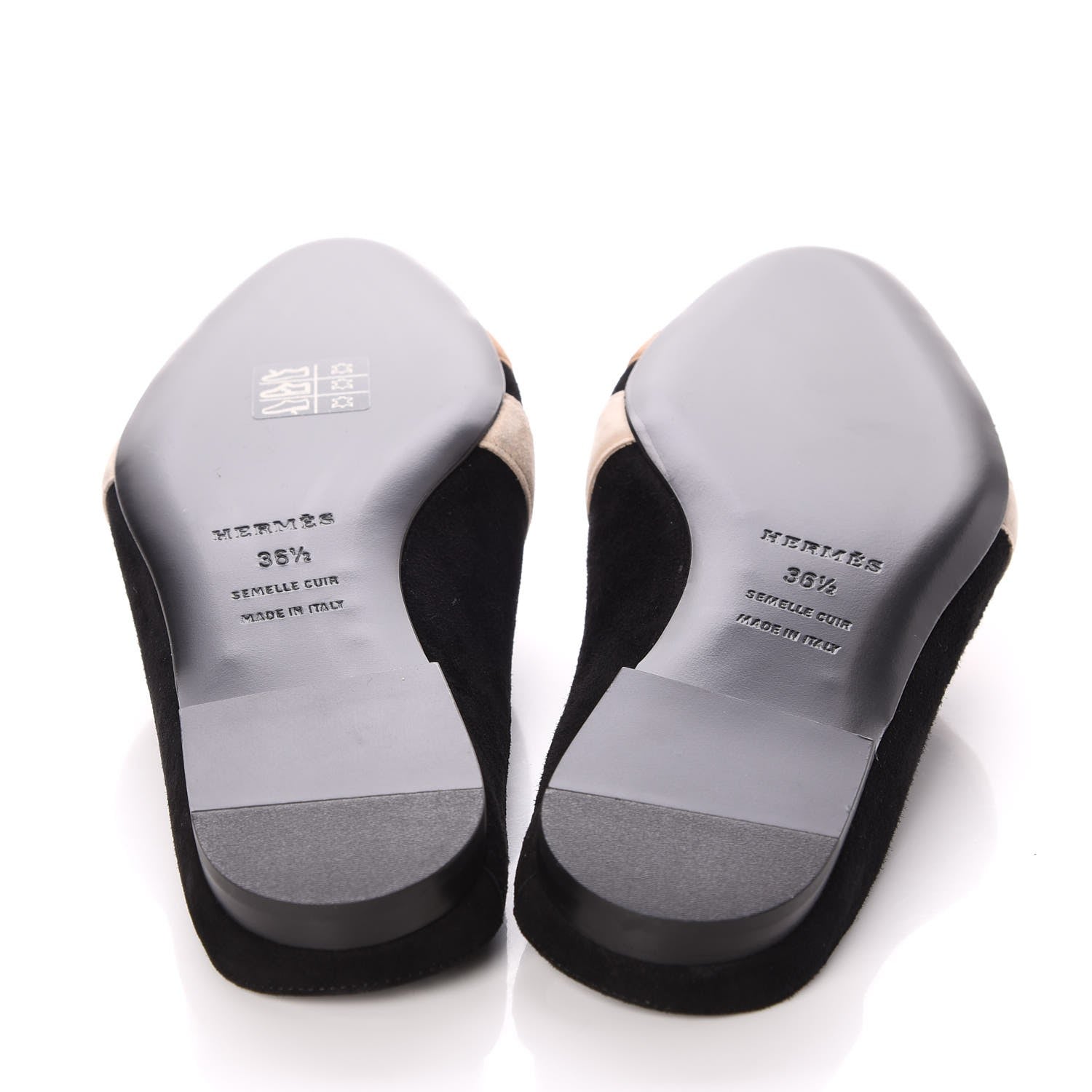 Hermes Veau Doblis Roxane Mules 36.5 Multicolor Black 6 of 8